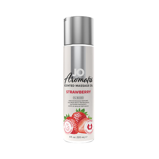 JO AROMATIX STRAWBERRY MASSAGE OIL 4OZ