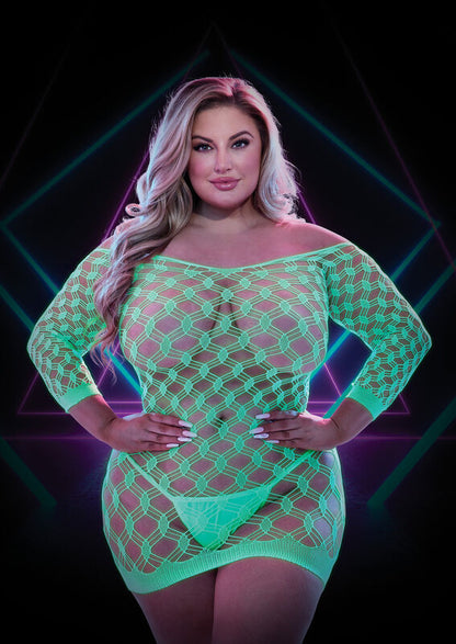 LAPDANCE GLOW IN THE DARK MINI DRESS Q/S