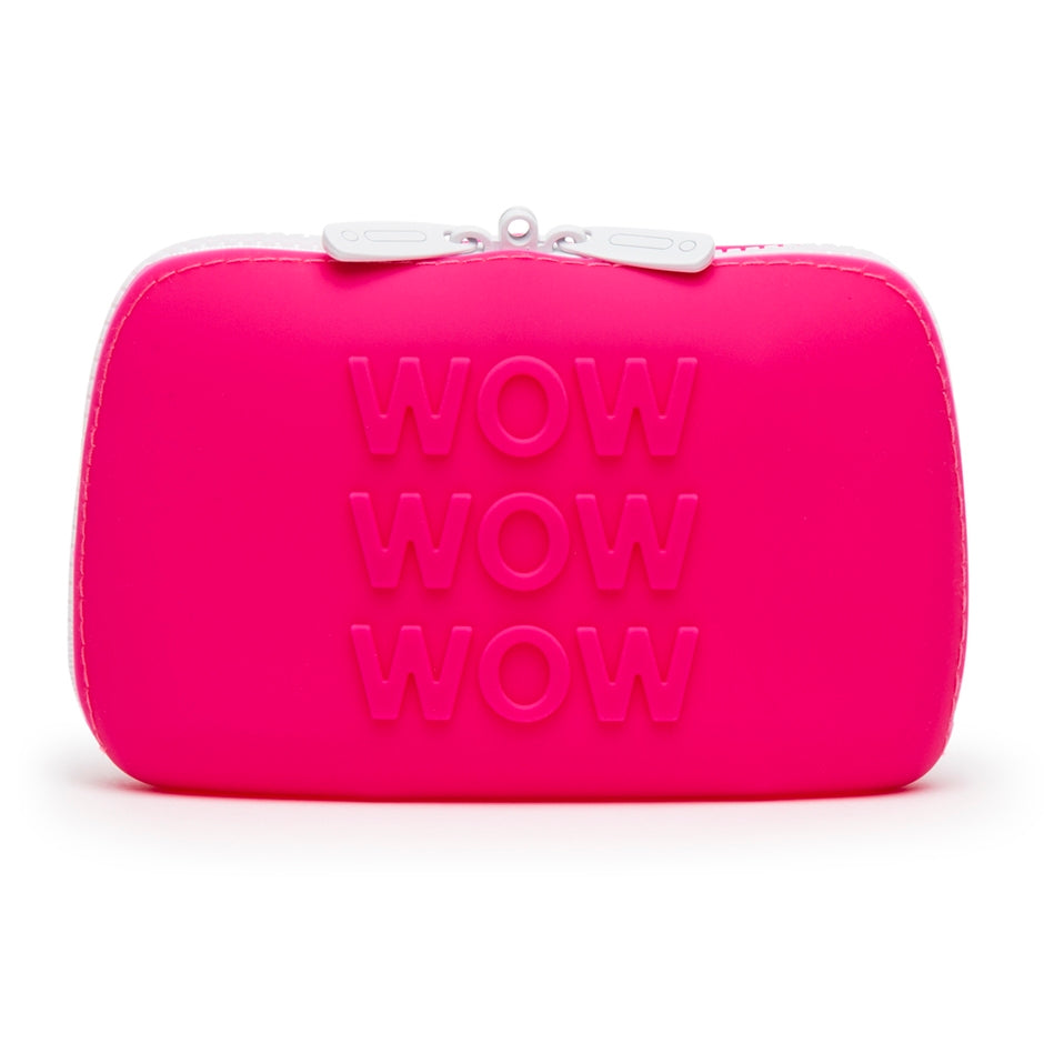 HAPPY RABBIT WOW SMALL PINK SILICONE ZIP STORAGE BAG