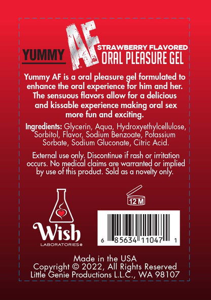 YUMMY AF ORAL PLEASURE GEL STRAWBERRY 2.2OZ