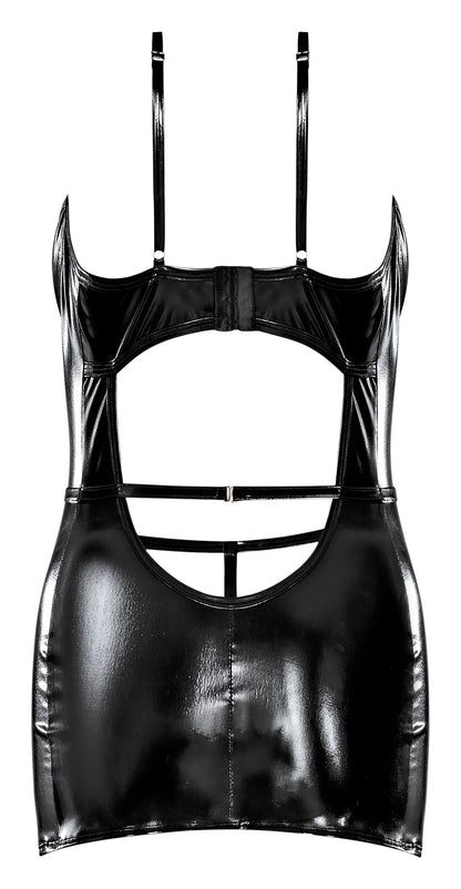 LIQUID ONYX CUT OUT MINI DRESS & G-SET BLACK L/XL
