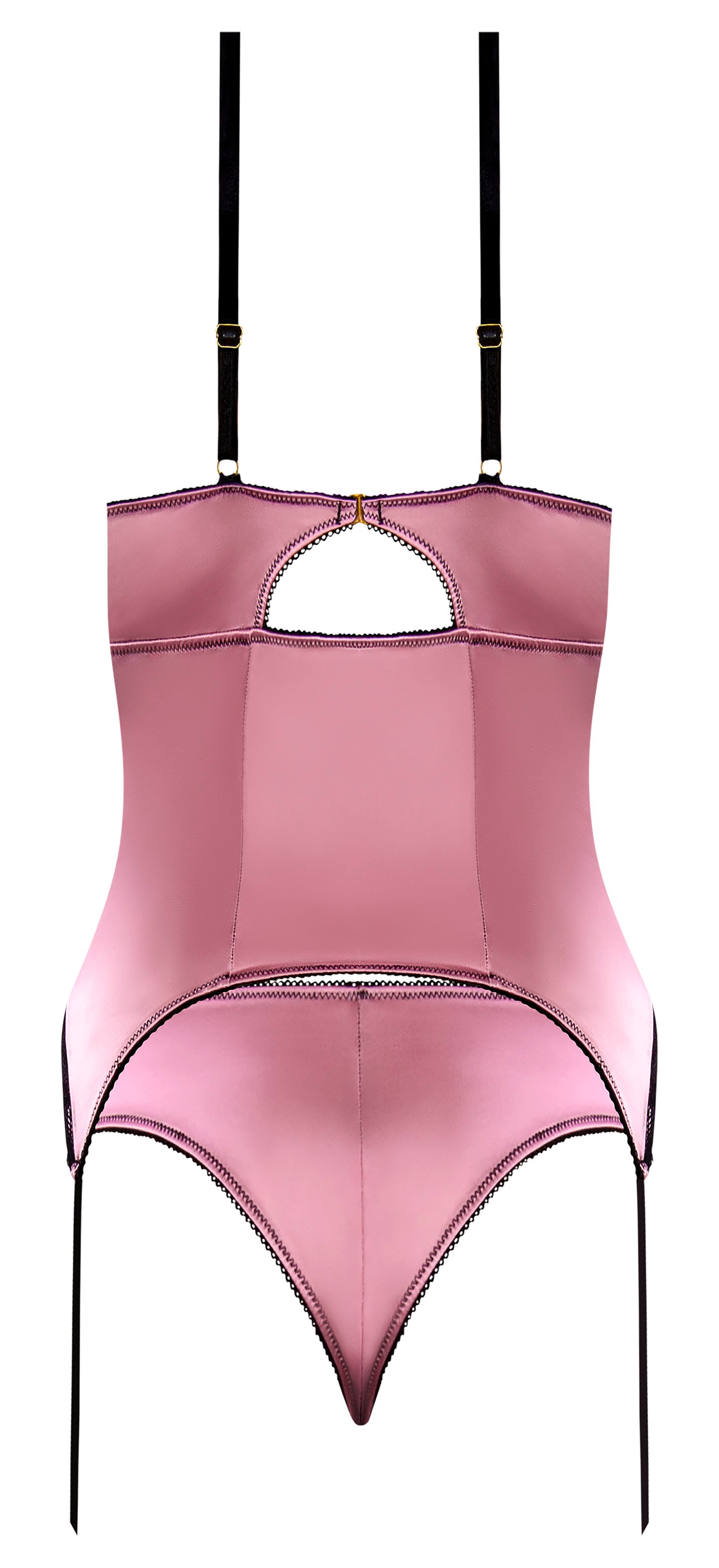 SENSUAL DESIRES BASQUE & TANGA SET MAUVE L/XL