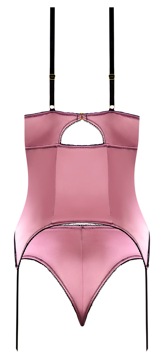 SENSUAL DESIRES BASQUE & TANGA SET MAUVE L/XL