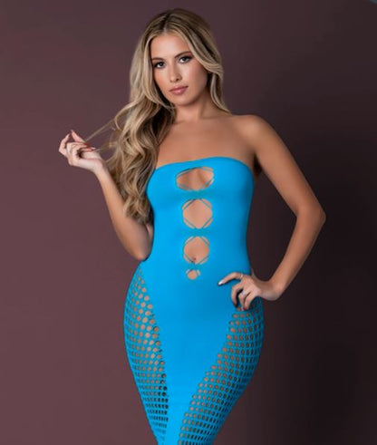 SEAMLESS GOWN TURQUOISE O/S