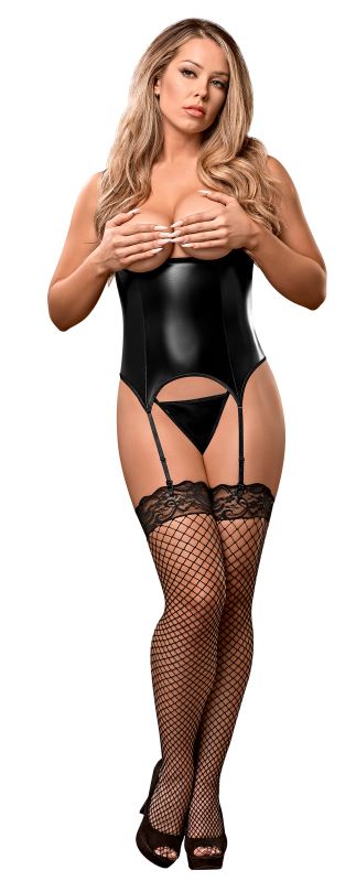 CUPLESS MERRY WIDOW LO BLACK S/M (LIQUID ONYX)