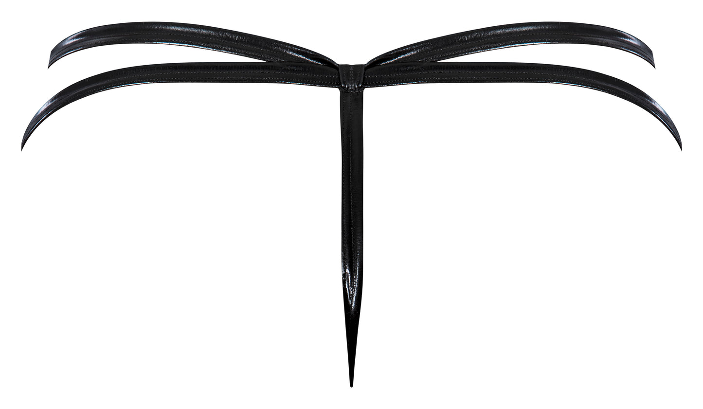 LIQUID ONYX CROTCHLESS PANTY BLACK L/XL