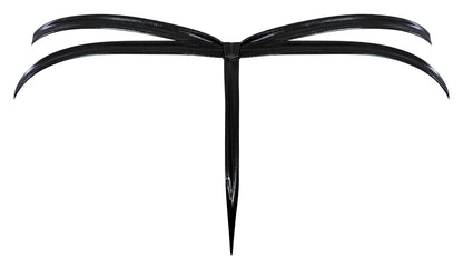 LIQUID ONYX CROTCHLESS PANTY BLACK L/XL