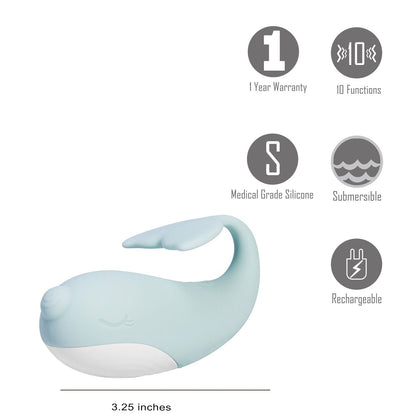 FINN SILICONE DOLPHIN VIBE SILICONE & RECHARGEABLE