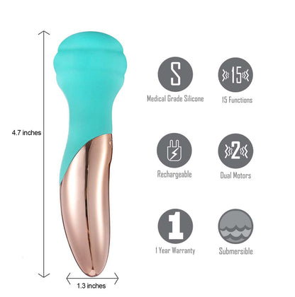 KALI DUAL MOTOR RECHARGEABLE VIBRATING MINI WAND