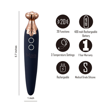 VAPORATOR VIBRATING SILICONE RECHARGEABLE VAPE BLACK