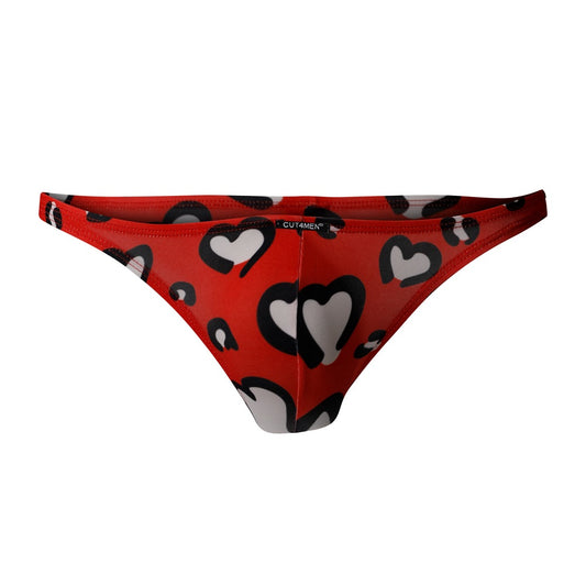 C4M Brazilian Brief Hearts - Extra Large