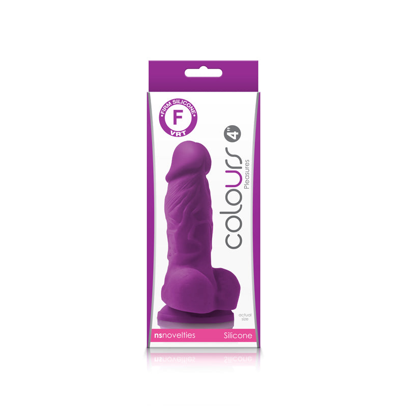 COLOURS PLEASURES 4IN DILDO PURPLE