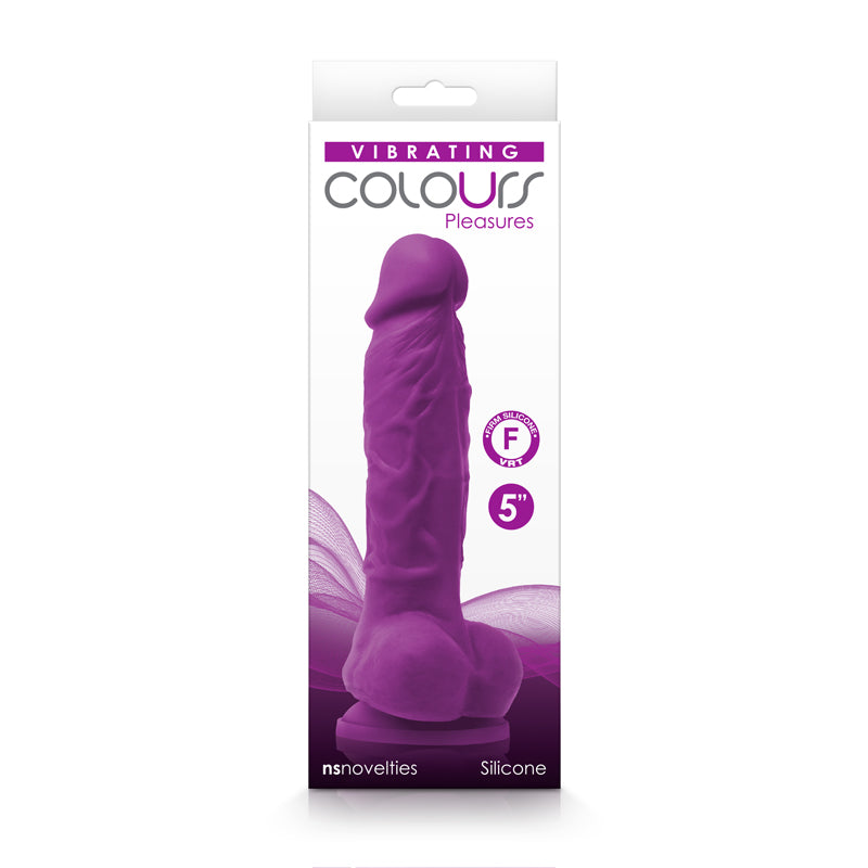 COLOURS PLEASURES VIBRATING 5 DILDO PURPLE "