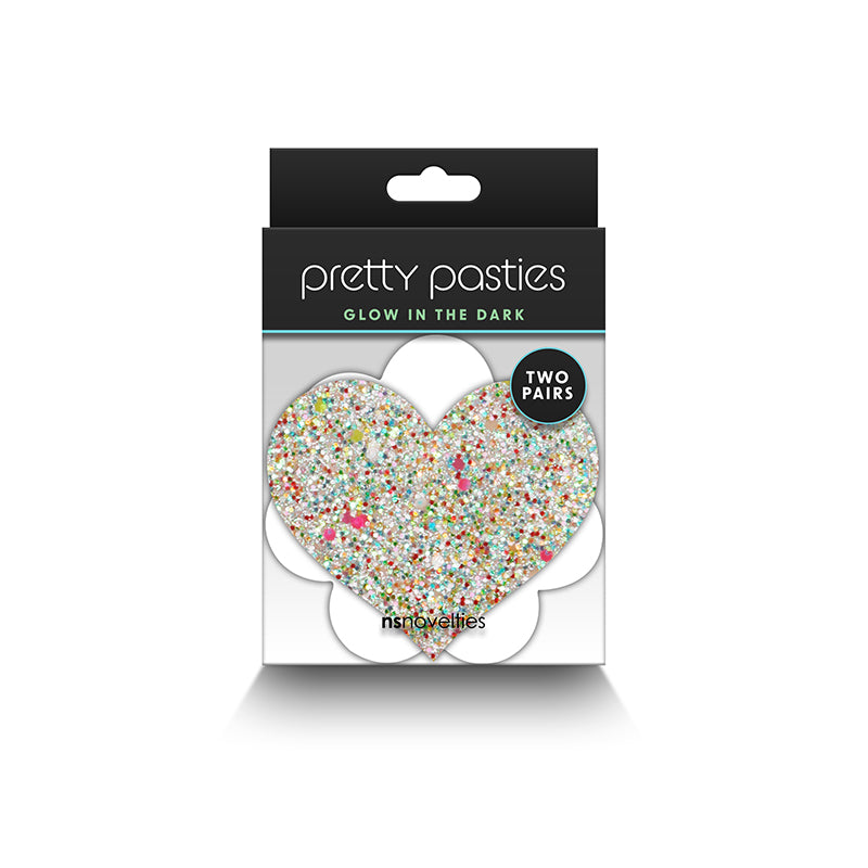 PRETTY PASTIES HEART & FLOWER GLOW 2 PAIR