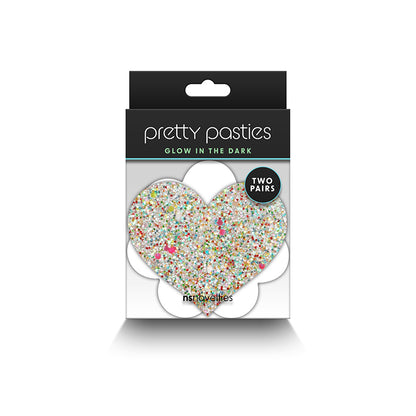 PRETTY PASTIES HEART & FLOWER GLOW 2 PAIR