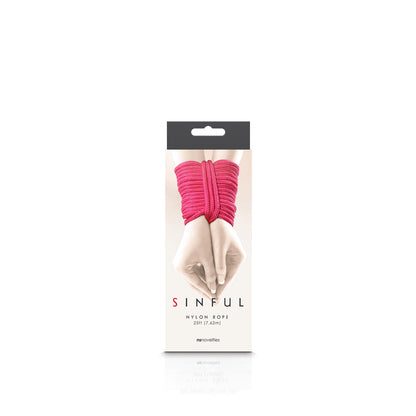 SINFUL NYLON ROPE 25FT PINK