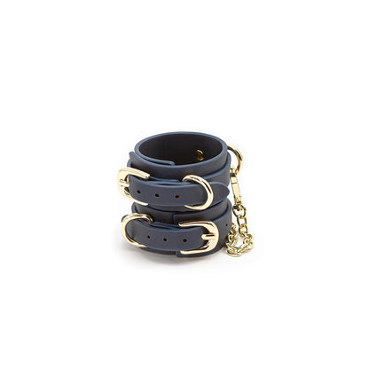 BONDAGE COUTURE WRIST CUFFS BLUE