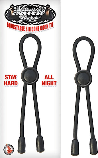 MACK TUFF ADJUSTABLE SILICONE COCK TIE BLACK