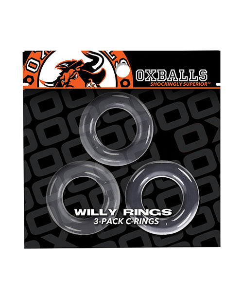 WILLY RINGS 3 PK COCKRINGS WHITE (NET)