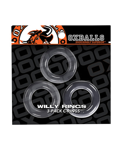 WILLY RINGS 3 PK COCKRINGS WHITE (NET)