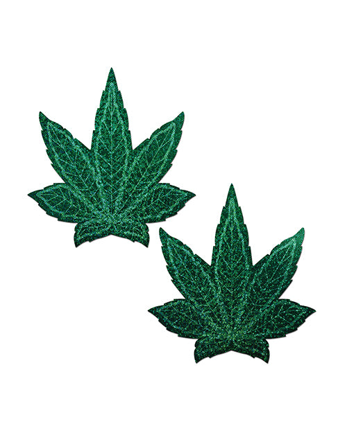 PASTEASE POT LEAF GLITTER GREEN FULLER COVERAGE