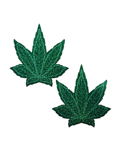 PASTEASE POT LEAF GLITTER GREEN FULLER COVERAGE
