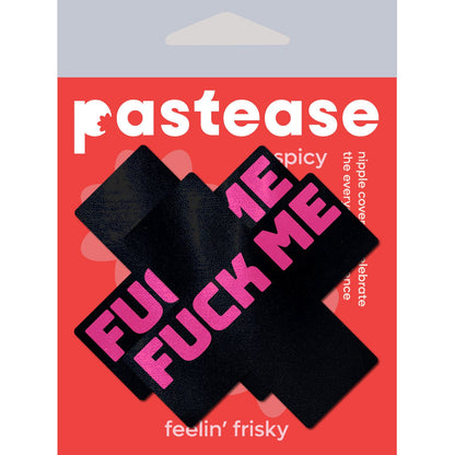 PASTEASE LIQUID BLACK CROSS PINK FUCK ME