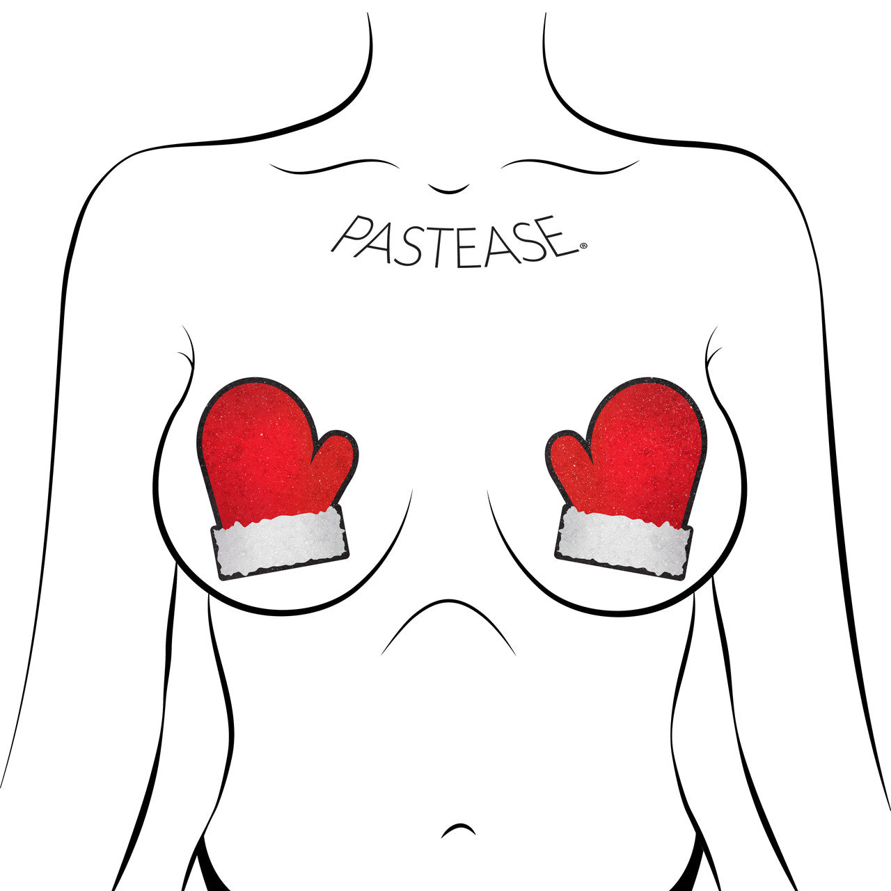PASTEASE SANTA MITTENS