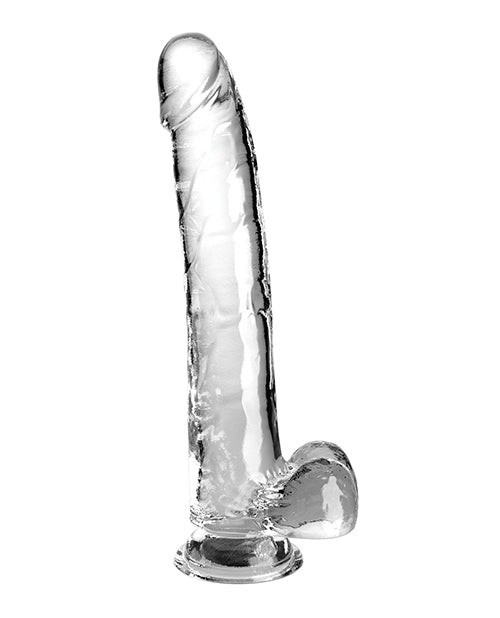 KING COCK CLEAR 11IN W/ BALLS