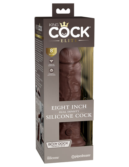 KING COCK ELITE 8 IN DUAL DENSITY BROWN