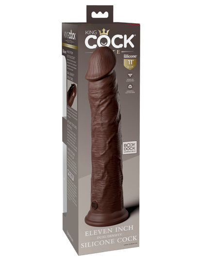 KING COCK ELITE 11 IN DUAL DENSITY BROWN
