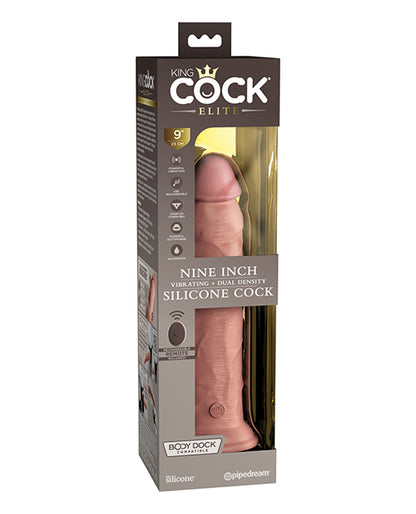 KING COCK ELITE 9 IN VIBRATING DUAL DENSITY LIGHT