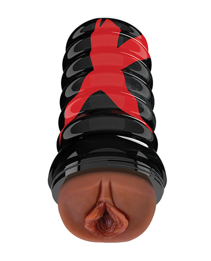 PDX ELITE AIR TIGHT PUSSY STROKER BROWN/BLACK