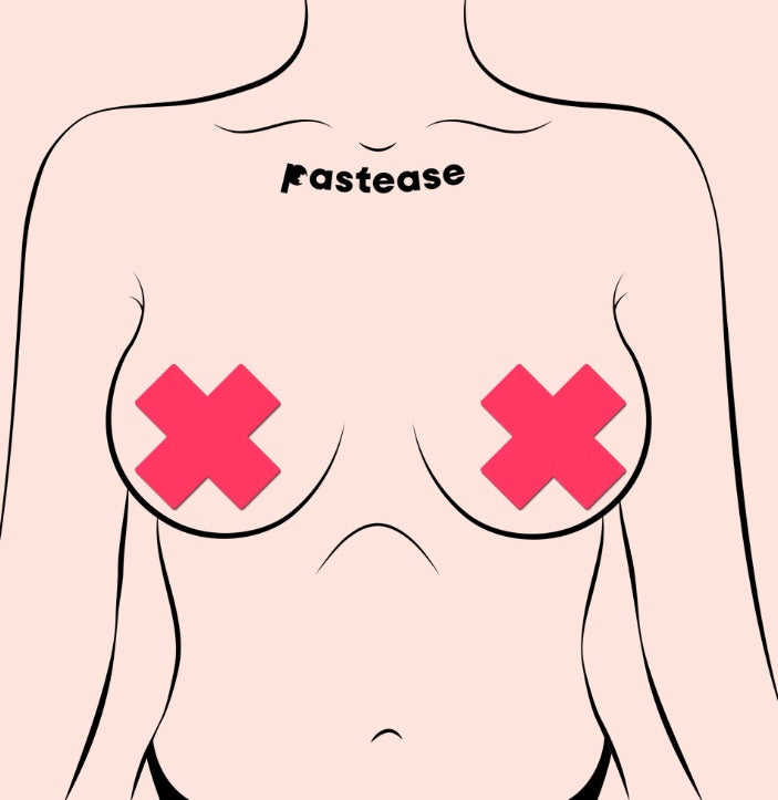 PASTEASE PLUS X GLOW IN THE DARK NEON PINK CROSS