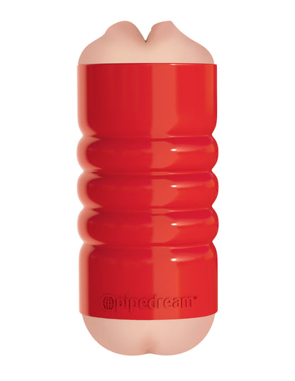 PDX EXTREME TIGHT GRIP MOUTH & ASS MASTURBATOR RED/LIGHT