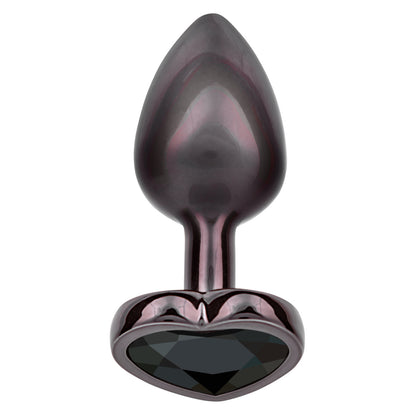 JEWEL SMALL BLACK DIAMOND HEART PLUG