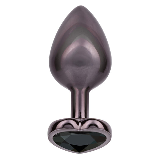 JEWEL LARGE BLACK DIAMOND HEART PLUG