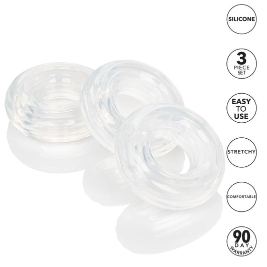 SET OF 3 SILICONE STACKER RINGS