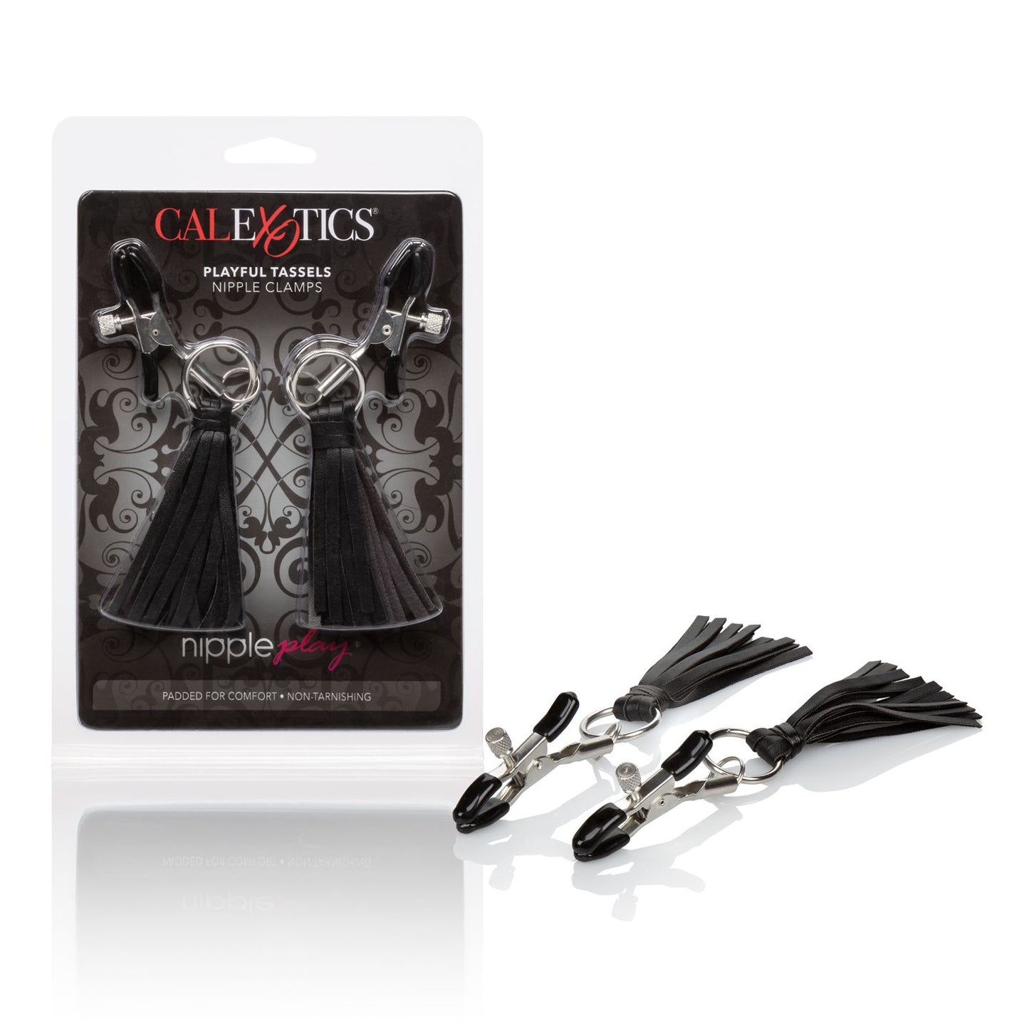 NIPPLE PLAY PLAYFUL TASSELS NIPPLE CLAMPS BLACK