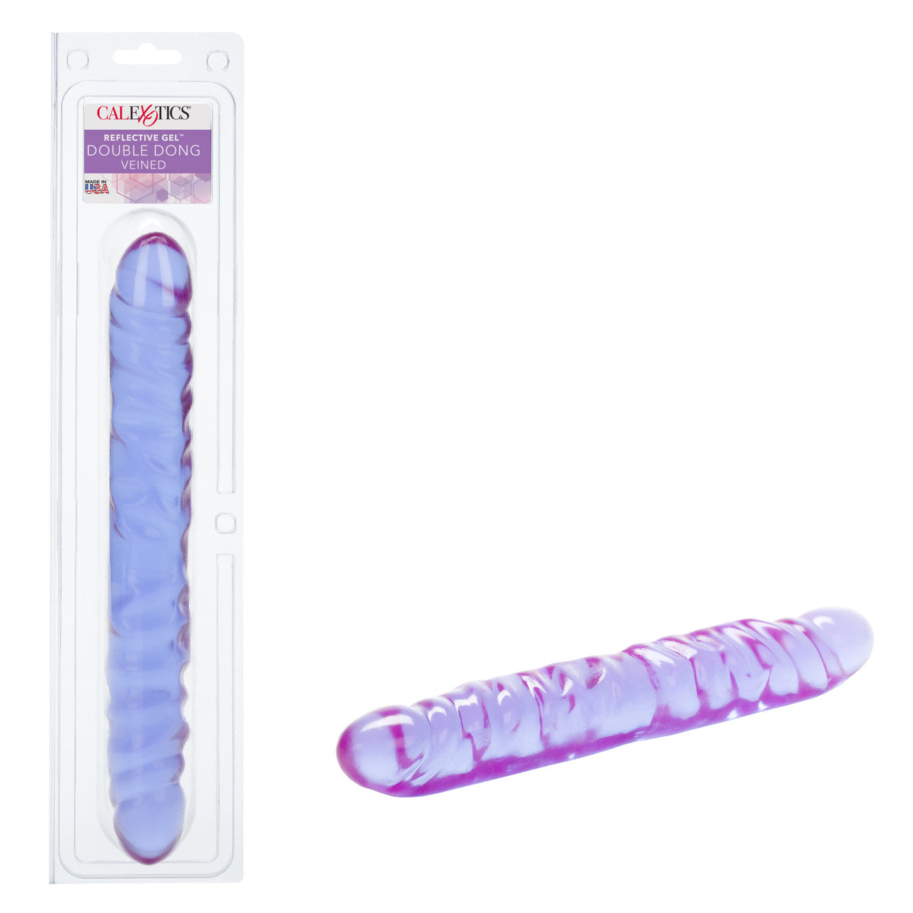 REFLECTIVE GEL VEINED DOUBLE DONG 12IN