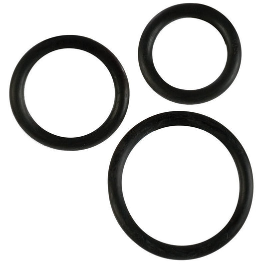 RUBBER RING BLACK 3PC SET