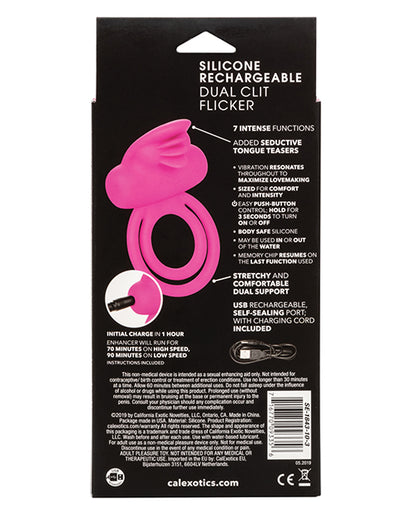 RECHARGEABLE DUAL CLIT FLICKER ENHANCER