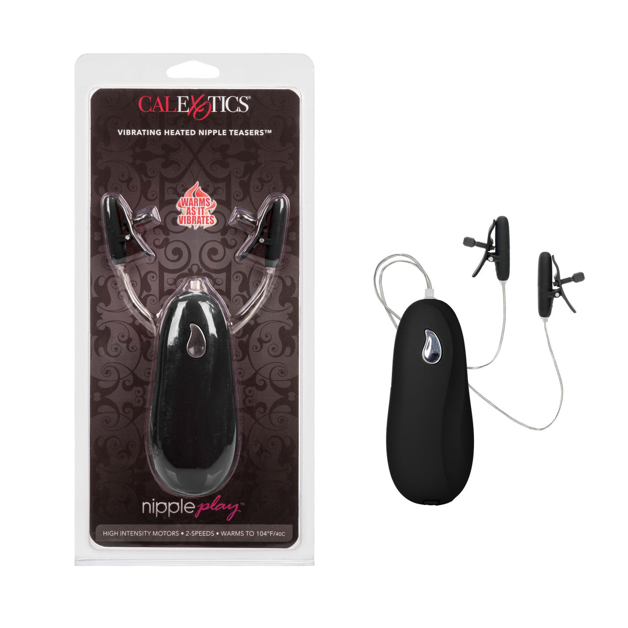 NIPPLE PLAY NIPPLE TEASERS VIBRATING & HEATED BLACK