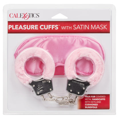 PLEASURE CUFFS W/SATIN MASK