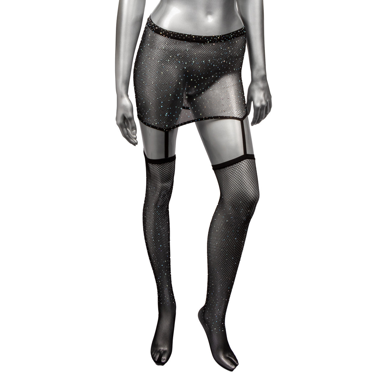 RADIANCE PLUS SIZE 1PC GARTER SKIRT W/ THIGH HIGHS