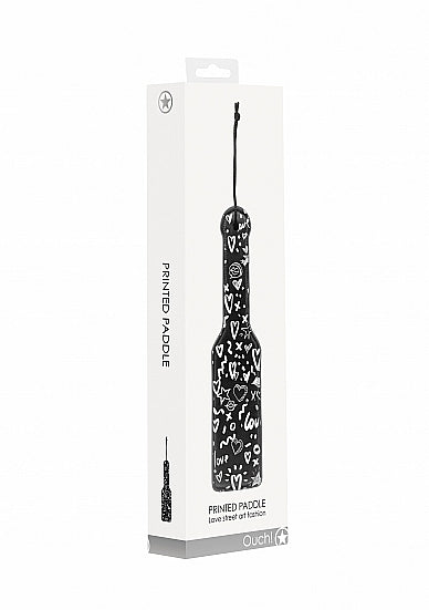 LOVE STREET ART FASHION PRINTED PADDLE BLACK