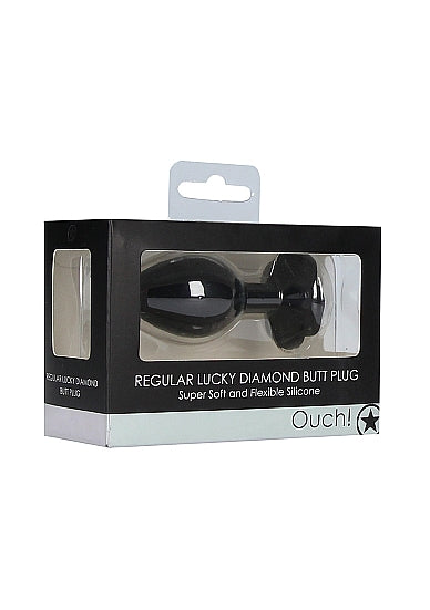 REGULAR LUCKY DIAMOND BUTT PLUG BLACK