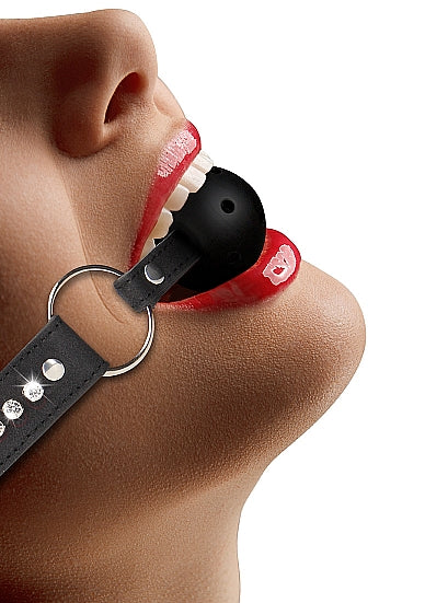 DIAMOND STUDDED BREATHABLE BALL GAG