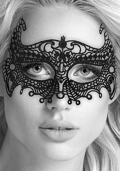 B&W LACE EYE MASK EMPRESS