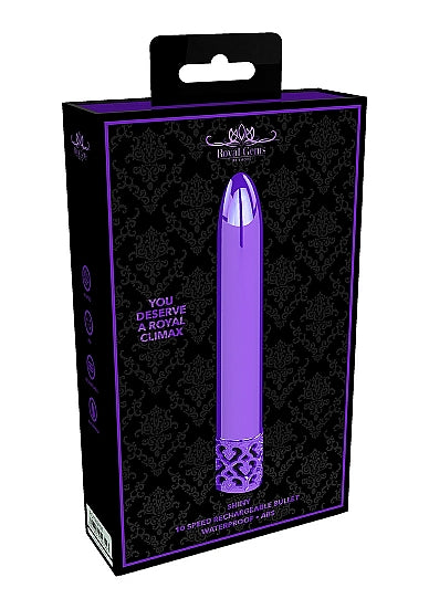 ROYAL GEMS SHINY PURPLE ABS BULLET RECHARGEABLE